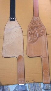 Fenders de selle western en cuir véritable de qualité supérieure avec sangles, paire de remplacement pour selle de cheval adulte - Product Image 3