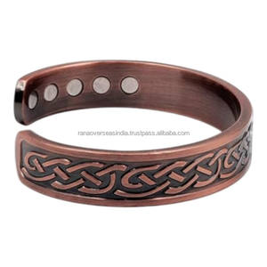 Bracelet magnétique en cuivre à motif animalier Art Déco celtique pour homme, cadeau de mariage et de condoléances, 10 aimants - Product Image 3