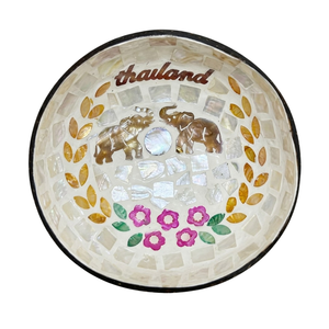 Cuencos de Coco Ecológicos Personalizados de Alta Calidad, Hechos a Mano en Vietnam con Nácar y Lacado, Decoración para Fiestas, Regalo, Venta al Por Mayor - Product Image 1