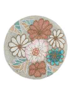 Set de table rond fait main avec broderie de perles pour événements festifs, décoration intérieure tendance, set de table personnalisé pour café et table à manger - Product Image 2