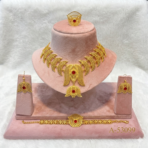 Luxury Designer Women's Necklace Bracelet Set with 24K Gold Plated <b>Cushion</b> Cut Zircon Jewelry Box Chain Trendy A-53099 - Product Image 1