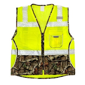 Gilet de sécurité haute visibilité pour homme, vêtement de travail réfléchissant en maille avec bas camouflage - Product Image 5