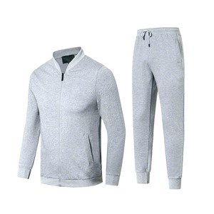 Men's Orange <b>Tracksuit</b> Full Sleeve Zipper Sporty Style Solid Color Breathable Polyester Regular Fit Side Pockets Spring Wear - Product Image 4