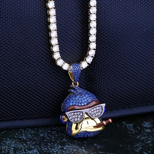 Colgante Personalizado de Plata de Ley 925 con Baño de Rodio, Diseño de Cara de Mono, Moissanita de Corte Brillante, Claridad VVS, Estilo Hip Hop, 15g, Unisex, Regalo - Product Image 2
