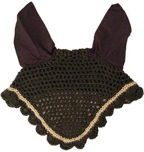 Luxury Soft Cotton Horse Ear Hood Custom Horse Ear Bonnet Breathable <b>Fly</b> Veil Equestrian Riding Equipment Wholesale OEM - Product Image 2