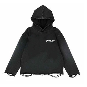Premium Washed Distressed <b>Hoodies</b> For Men Trendy Casual <b>Hoodies</b> With Relaxed Comfortable Fit - Product Image 1