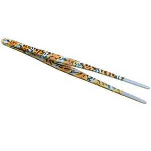 Pince de chef à motif tigre pour la présentation des plats, en acier inoxydable, idéale pour la garniture et la présentation alimentaire de précision - Product Image 3