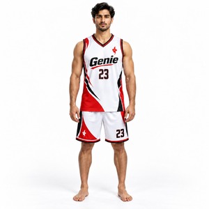 Conjunto de Uniforme de Baloncesto para Equipo, Camiseta y Pantalones Cortos, Transpirable, Ligero, Ropa Deportiva para Entrenamiento, Juego y Práctica - Product Image 1