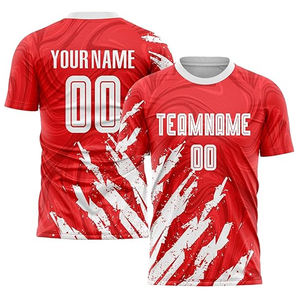 Uniforme de Fútbol Personalizado de Talla Grande, Conjunto de Camiseta de Fútbol de Poliéster Transpirable de Secado Rápido, Impresión por Sublimación, Ropa Deportiva para Equipos - Product Image 2