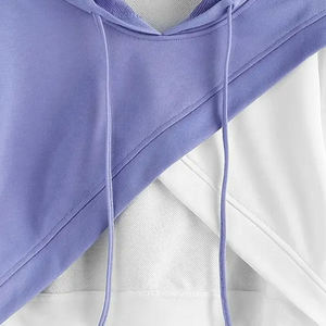 Haut court à capuche en coton tricoté 100 % pour femme, noir, élégant, pour l'entraînement et la gym, impression personnalisée, respirant, logo personnalisé - Product Image 5