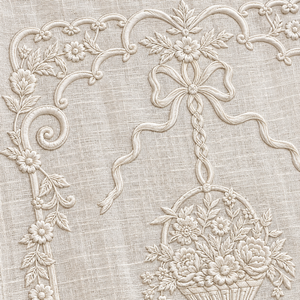 Voilage brodé en lin style panier de fleurs vintage avec nœud en ruban, cantonnière esthétique pour fenêtre, décoration européenne pour chambre et café - Product Image 4