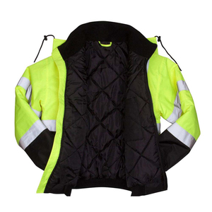 Chaqueta de Seguridad de Alta Visibilidad, Impermeable, Reflectante, para Trabajo en Exteriores, Resistente al Viento, Protección Industrial Contra Incendios, 100% Poliéster - Product Image 5