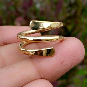 Bague ajustable en laiton brut 16 mm, connecteur anneau, écologique, durable, léger, composants de bijouterie - Product Image 3