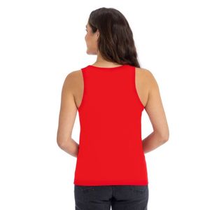 Camiseta sin Mangas de Algodón Premium para Mujer, Chaleco Básico Informal a la Moda, Logotipo Personalizado, Suministro de Fábrica de Ropa al por Mayor - Product Image 2