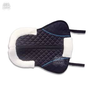 Manta de media silla de montar de algodón y forro polar ecuestre con espuma para caballo, de alta calidad, de diseño, al por mayor - Product Image 3