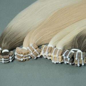 La mejor cinta para el cabello con cutícula de cabello humano liso natural 100% alineada Precio de fábrica hecho en Vietnam más vendido 2025 - Product Image 1