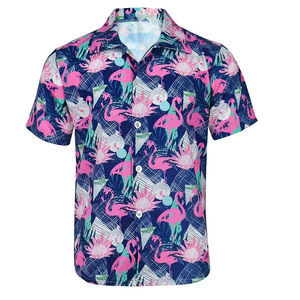 Camisa Hawaiana Personalizada de Manga Corta para Hombre, Camisa Hawaiana con Estampado Personalizado para Verano, Aloha Beach Resort - Product Image 1