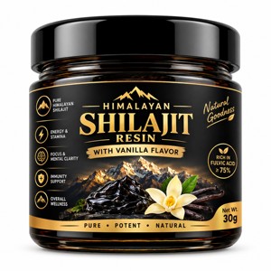 Résine de Shilajit de l'Himalaya la plus vendue 30g – Résine de Shilajit Premium saveur Vanille pour l'énergie quotidienne, la vitalité et le soutien de l'endurance - Product Image 1