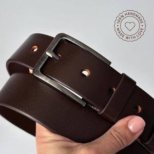High Density Genuine Leather <b>Men</b> <b>Belt</b> Custom Size OEM Private Label Classic Business Casual Strap <b>Belt</b> LMB-0099 - Product Image 6