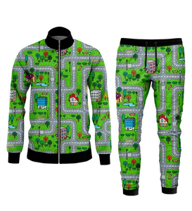 Conjuntos Deportivos con Estampado Gráfico Urbano de Moda Urbana para Hombre, Venta al Por Mayor, Diseños Personalizados, Conjuntos Deportivos para Gimnasio - Product Image 1