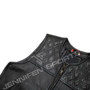 Chaleco de Cuero para Motociclistas al por Mayor, Chaleco de Cuero Premium para Motociclistas, Resistente al Agua y al Viento para Invierno - Product Image 3