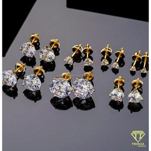 Boucles d'oreilles en diamant moissanite radiant, argent sterling 925, bijoux élégants et luxueux pour hommes et femmes - Product Image 3