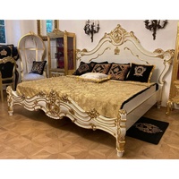 Ensemble de lit Rococo blanc, mobilier d'hôtel