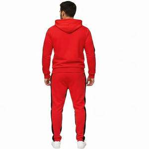 Ensemble de survêtement pour homme, streetwear d'hiver, respirant, uni, sweat-shirt et pantalon de jogging, vêtements de sport décontractés, deux pièces, 100% coton - Product Image 3