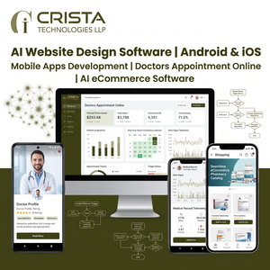 การออกแบบเว็บไซต์ด้วย AI ซอฟต์แวร์เว็บไซต์ พัฒนาแอปพลิเคชันมือถือ Android iOS สำหรับการนัดหมายแพทย์ออนไลน์ ซอฟต์แวร์อีคอมเมิร์ซ AI ระบบ ERP CRM - Product Image 1