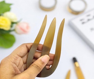 Épingle à cheveux en corne de buffle, étanche, écologique, faite à la main, forme naturelle, accessoire moderne, mariage pour femmes de l'Uttar Pradesh F S - Product Image 5