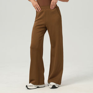 Leggings de yoga para mujer, holgados, con cintura elástica, corte recto, con bolsillos, para entrenamiento de baile y ropa de descanso, pantalones casuales largos hasta el suelo - Product Image 4