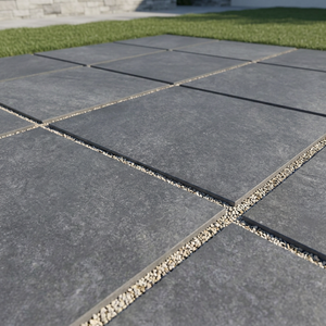 กระเบื้องพอร์ซเลนแบบด้านหนา 20 มม. รุ่น Vistaar Nero (600x600 มม.) - ดีไซน์ยุโรป สำหรับใช้งานภายนอกอาคาร กันลื่นและทนทานต่อการสึกหรอ - Product Image 2