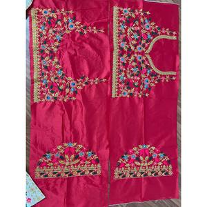 Ensemble Lehenga Choli en soie pour femmes pour les fêtes, élégant, avec des bordures fantaisie - Product Image 4