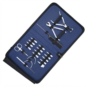 Kit d'outils professionnels pour extensions de cheveux à micro-anneaux avec pince à sertir, peigne à crochets et pinces - Product Image 6