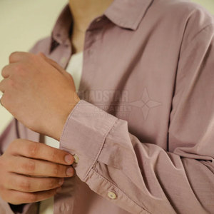 Wholesale Summer Breathable Casual Solid Light Weight Co-Ord <b>Set</b> OEM Service Men Durable Polyester/Cotton Material - Product Image 6