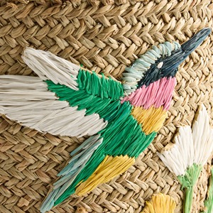 Juego de 3 Cestas de Almacenamiento Hechas a Mano con Bordado Floral de Pasto Marino Natural, Venta al por Mayor, Ecológicas, Hechas en Vietnam - Product Image 6