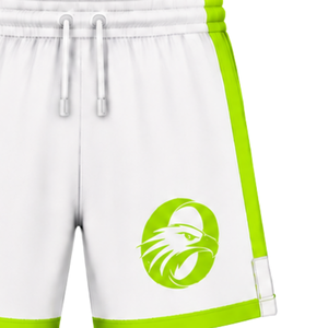 Pantalones Cortos de Rugby Blancos y Verde Lima, Cintura Elástica con Cordón, Uniforme de Equipo Personalizado, Ropa Deportiva Transpirable para Entrenamiento y Alto Rendimiento - Product Image 4