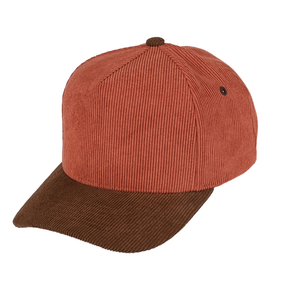 Casquette de baseball en velours côtelé personnalisée, bicolore, 6 panneaux, ajustée, avec logo brodé, unisexe, pour les sports décontractés - Product Image 6