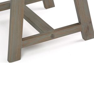 Tavolino da salotto grigio anticato effetto Sawhorse per arredamento soggiorno - Product Image 2