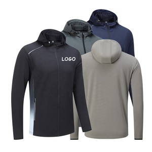 Ensemble de survêtement de jogging personnalisé pour homme, marque privée, 2 pièces, respirant, polyester, poche réfléchissante, fermeture éclair, couleur unie - Product Image 6