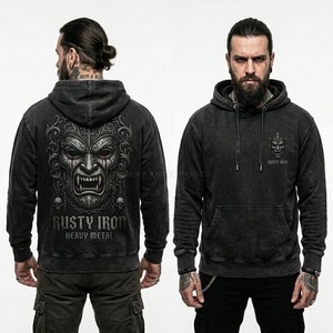 Sudadera con capucha rosa personalizada para hombre, estilo vintage, streetwear, con cremallera, de alta calidad, con estampado gráfico, fabricante, venta al por mayor - Product Image 3