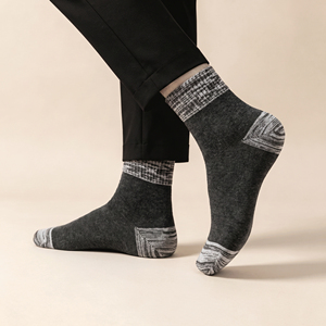 <b>Top</b> quality Men's Crew Sports <b>Socks</b> Combed Cotton Multi-Stripe Breathable Anti-Bacterial - Product Image 3