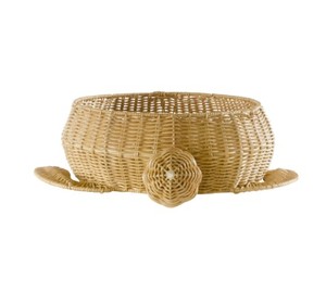 Handwoven Natural Rattan Turtle Shaped <b>Storage</b> <b>Basket</b> Natural <b>Wicker</b> Toy <b>Basket</b> & Decorative Home Organizer Made in Vietnam - Product Image 2