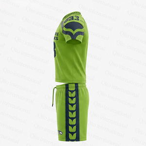 Conjunto de Ropa de Entrenamiento de Fútbol Sublimada Personalizada de Alta Elasticidad, Uniforme Profesional 7v7, Camiseta Deportiva y Pantalones Cortos con Cordón - Product Image 3