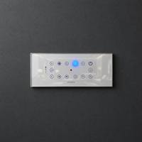 Interrupteurs de contrôle de l'éclairage à 6 voies en verre IP40 compatibles Tuya de Fox Domotics avec télécommande tactile capacitive IR WiFi