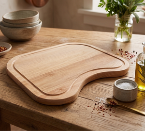 Planche à découper en bois de forme irrégulière avec gravure, planches à découper écologiques pour la viande, le fromage, le pain, les légumes - Product Image 3