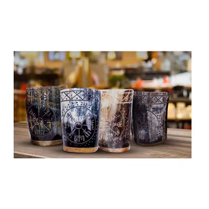 Verre à shot en corne personnalisé et écologique avec couvercle – Verre à bière sur mesure pour table – Vente en gros - Product Image 4