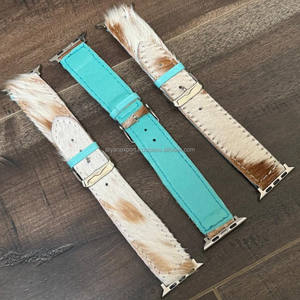 Bracelet de montre de qualité supérieure bracelet de montre-bracelet en cuir de vachette à poils Offre Spéciale accessoires de bracelet en cuir véritable pour unisexe - Product Image 4