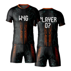 Conjunto de Camiseta y Pantalones Cortos de Fútbol para Hombre con Logotipo del Club y Nombre del Equipo Personalizables, 100% Poliéster Ecológico, Transpirable y Antibacteriano - Product Image 4