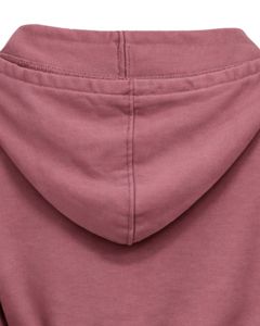 Sudadera con capucha corta para mujer, color rosa empolvado, con cremallera, corte ajustado, manga larga, estilo casual urbano, forro polar, logotipo personalizado, ODM - Product Image 6